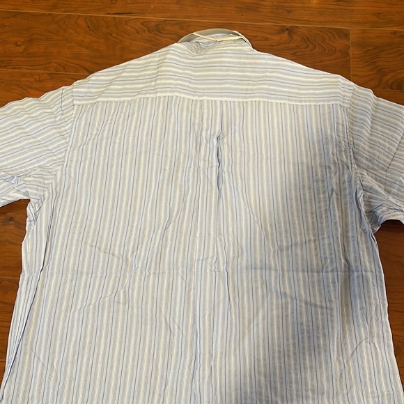 NWT Jos. A. Bank Stays Cool Blue and White Pinstripe Button Down Dress Shirt - Picture 9 of 10